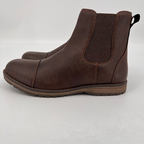 Eastland Drew Slip-On Chelsea Boots Size 8.5 Dark Brown Faux Leather Shoe - Picture 5 of 13